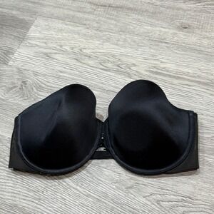Victoria's Secret Strapless biofit Push Up Bra Black 34DD no straps